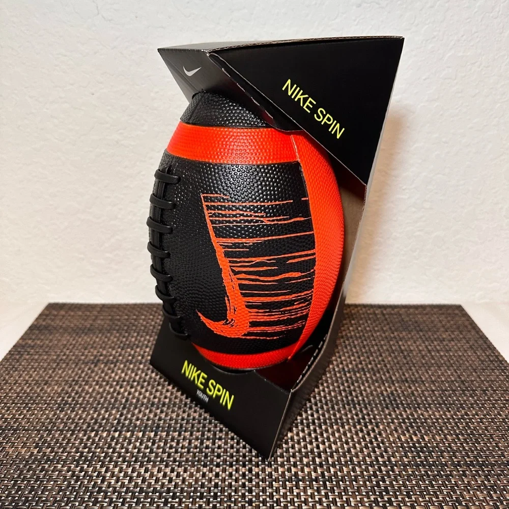 Nike Spin Football Youth Kids Junior High Orange/Black - Picture 3 of 10